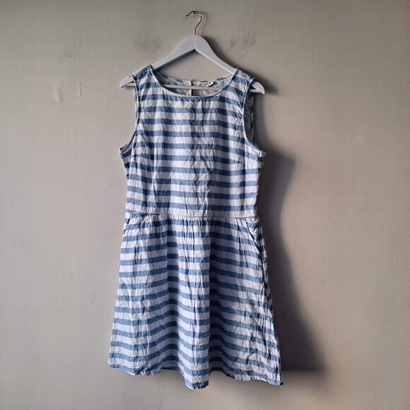 Beach Lunch Lounge Blue & White Striped Sleeveless Dress - Size XL (NWT) - Picture 5 of 15